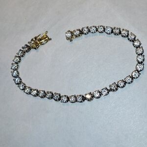 925 Women's Tennis Bracelet with rhinestones